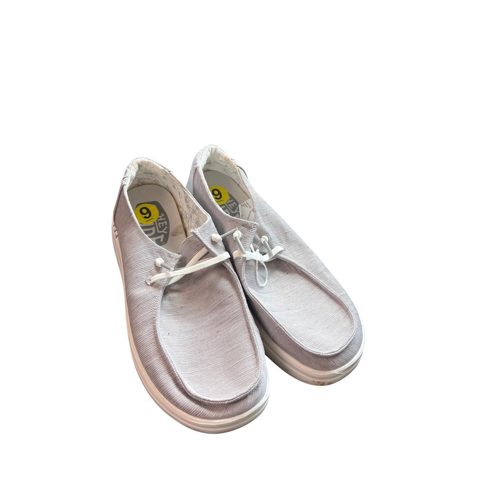 Hey Dude Wendy Rise Lunar Rock Grey Platform Slip On Loafers Shoes Womens 9